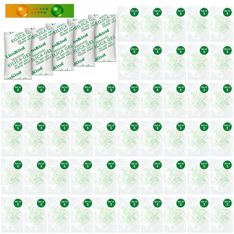 LinsKind Store Silica Gel Packets, 2 Gram [250 Packs] Desiccant Packs for Storage, Food Grade Silica Packets Moisture Absorbers Desiccant Bags for Filament Storage Moisture Absorber for 3D Printer, Food - Image 1